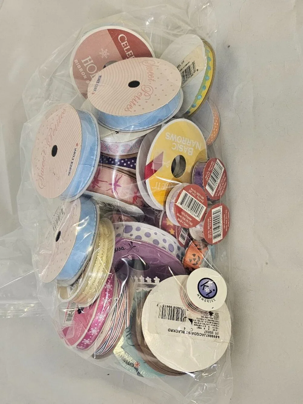 Crafter's Bundle: Patterned Ribbon - 25 spools, various widths - Picture 5 of 5